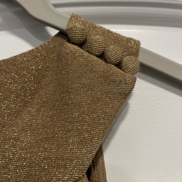 Free people metallic pleated dress size large - Picture 8 of 11